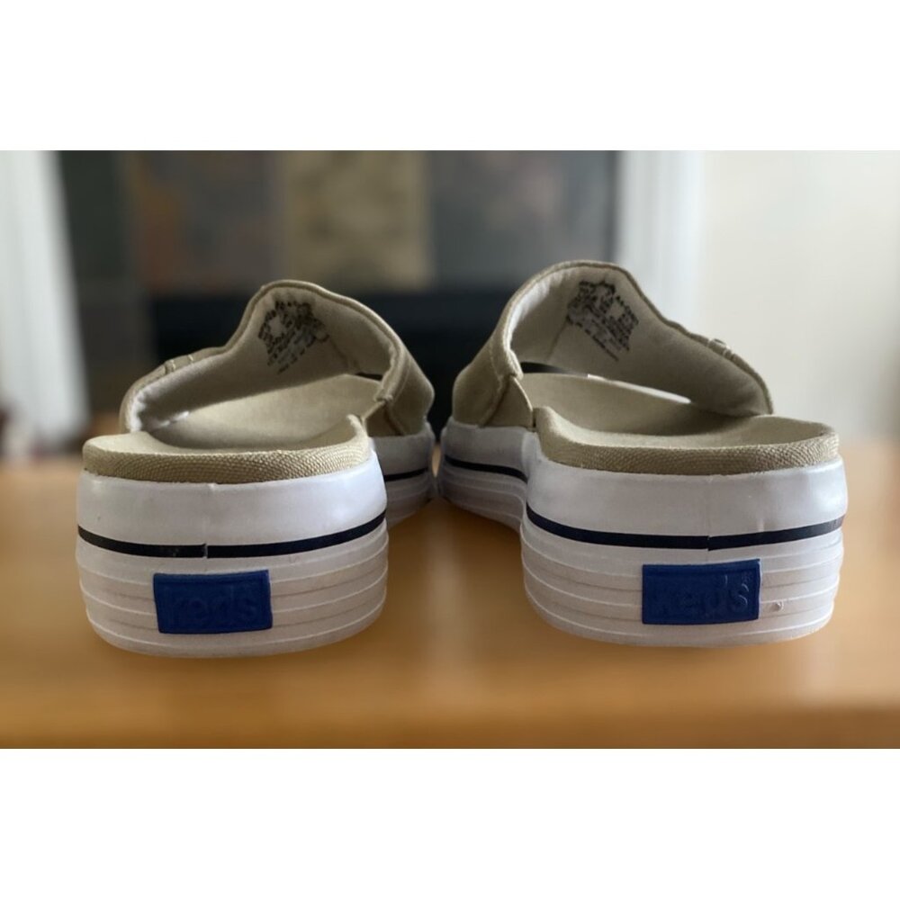 Keds Canvas Slip On Open Toe Sandals. Size 10 Beige - Picture 4 of 7